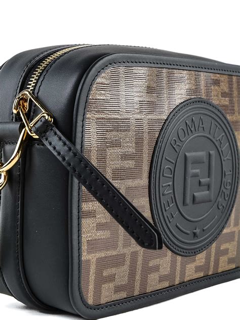 fendi - embossed leather camera bag - brown|Fendi designer handbags.